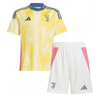 Camisa de Futebol Juventus Dusan Vlahovic #9 Equipamento Secundário Infantil 2024-25 Manga Curta (+ Calças curtas)